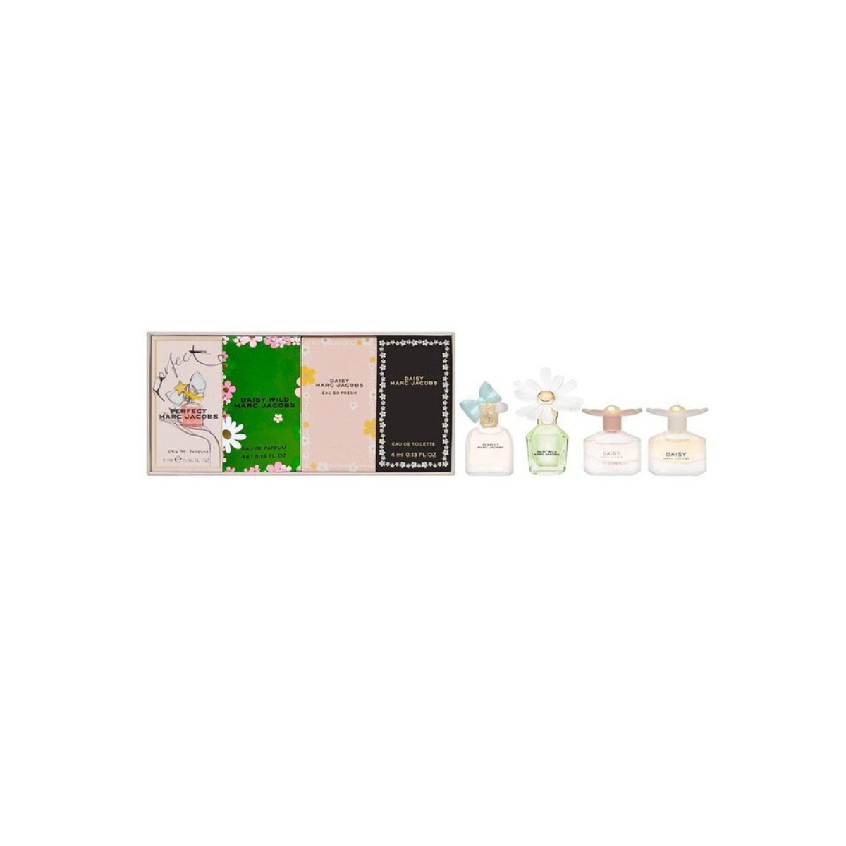 Marc Jacobs Mini Gift Set: Daisy EDT 4ml, Fresh EDT 4ml, Wild EDP 4ml, Perfect EDP 5ml