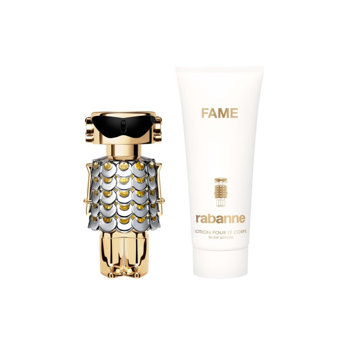 Paco Rabanne Fame Gift Set: 50ml Eau de Parfum Spray & 100ml Body Lotion
