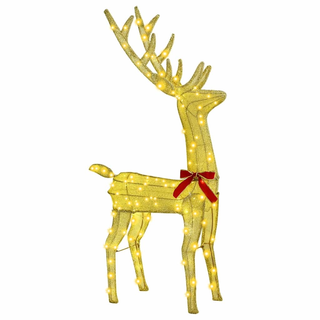 Reindeer Family 3 pcs Warm white 68 x 26 x 127 cm Fabric