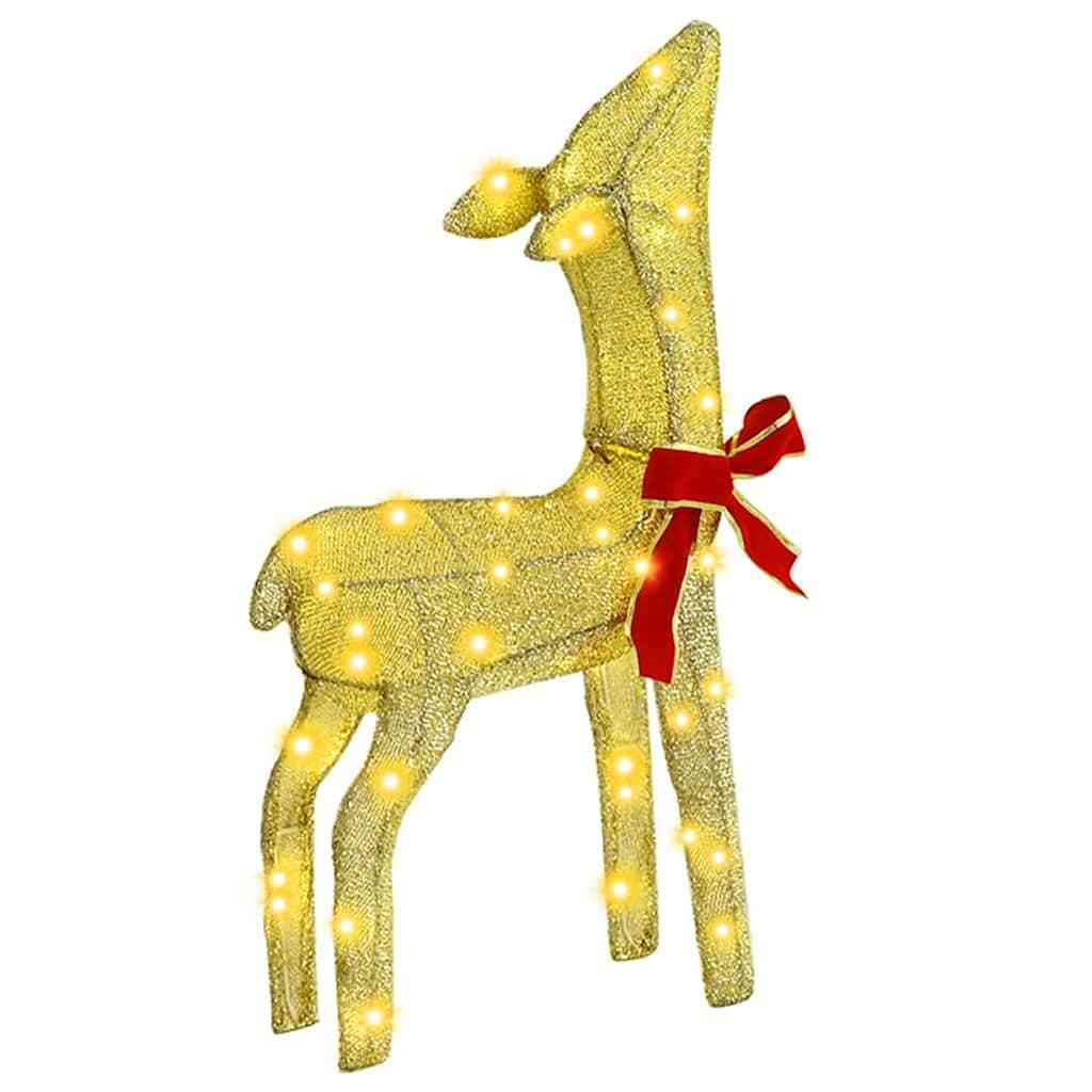 Reindeer Family 3 pcs Warm white 68 x 26 x 127 cm Fabric