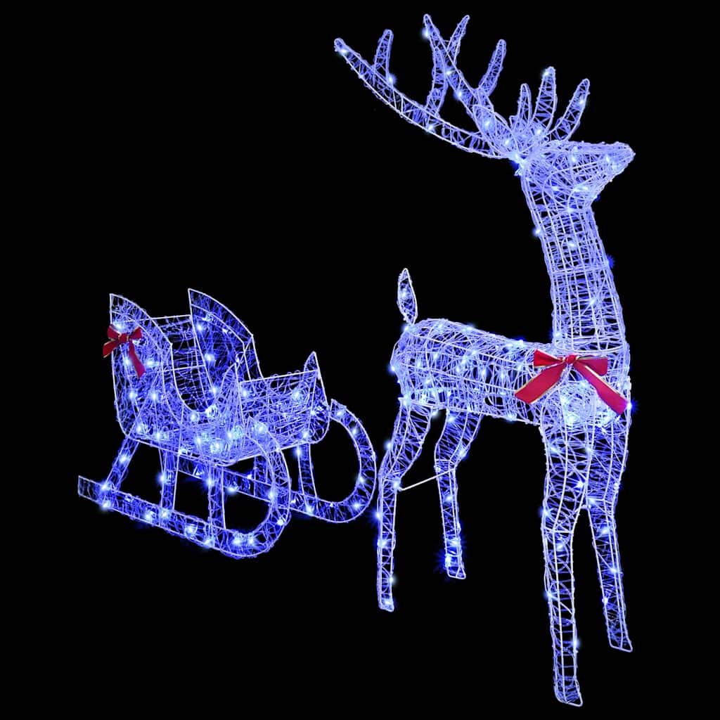 Reindeer Pull Sleigh Blue