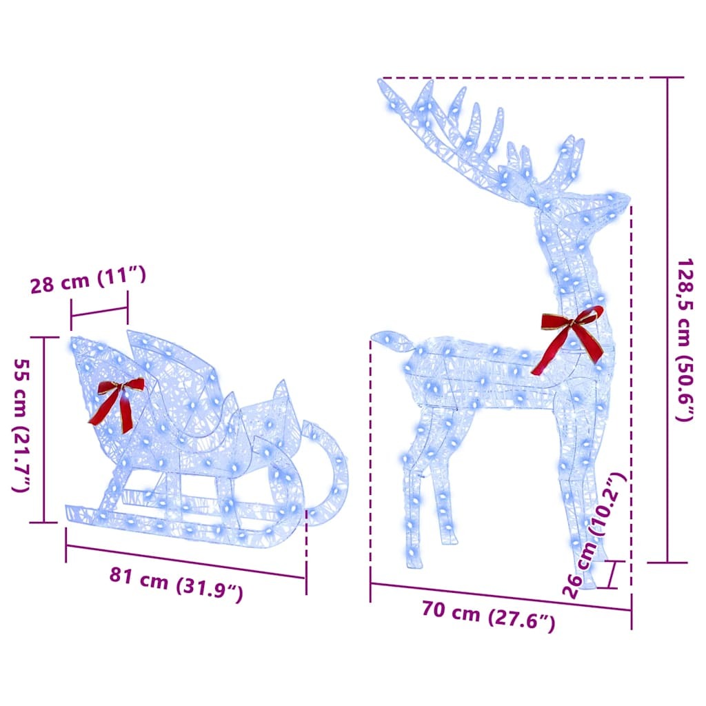 Reindeer Pull Sleigh Blue