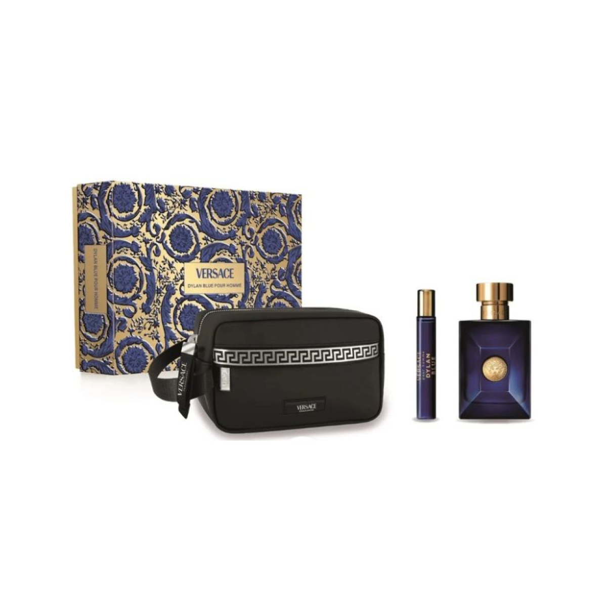 Versace Dylan Blue Gift Set: 100ml EDT + 10ml EDT + Travel Bag (HTML)