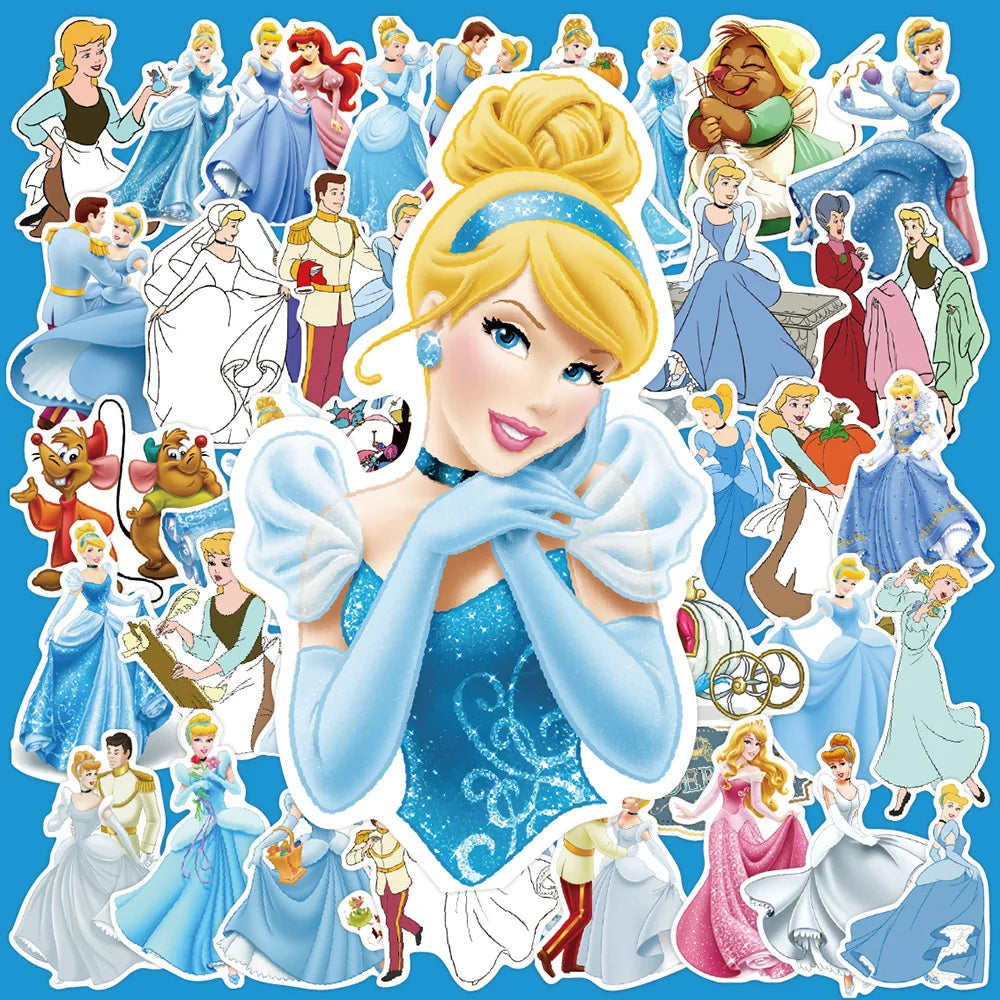 MINISO Disney Cinderella Stickers - Waterproof Decals for DIY Projects