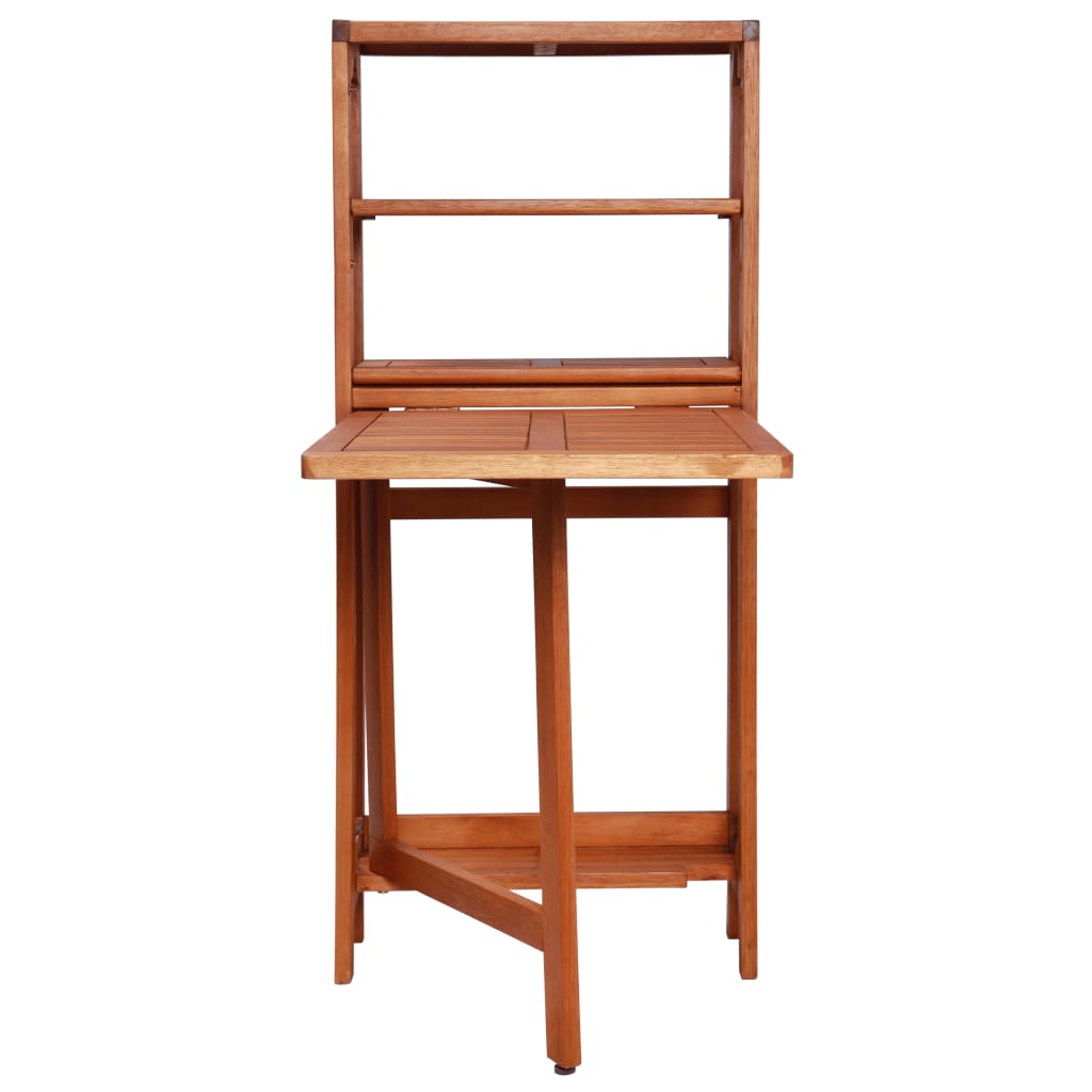 vidaXL Bistro Set | Natural wood | Solid acacia wood | 2-seater | Foldable