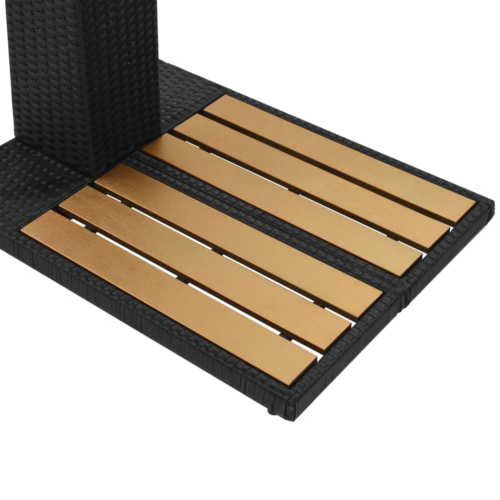 vidaXL Garden Shower Poly Rattan WPC