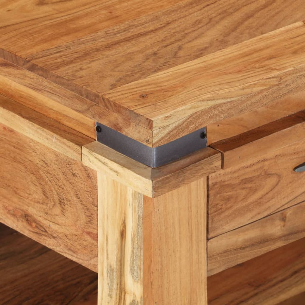 vidaXL Coffee Table 110x52x45 cm Solid Acacia Wood