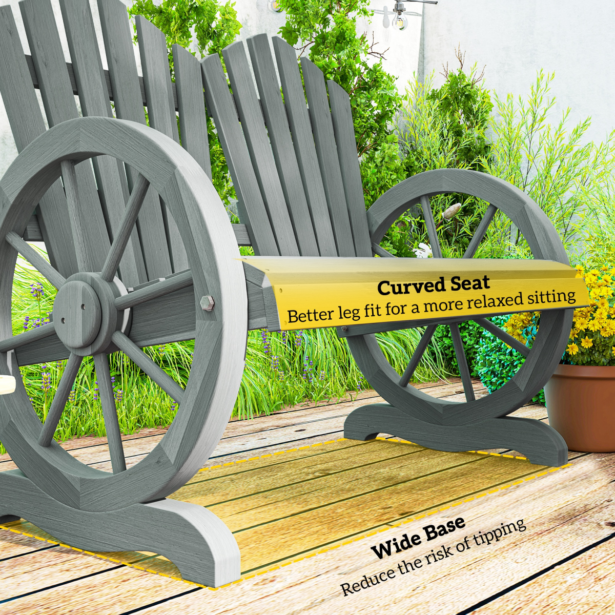Elegant Grey Outdoor Chair with Ergonomic Support and Strong Design