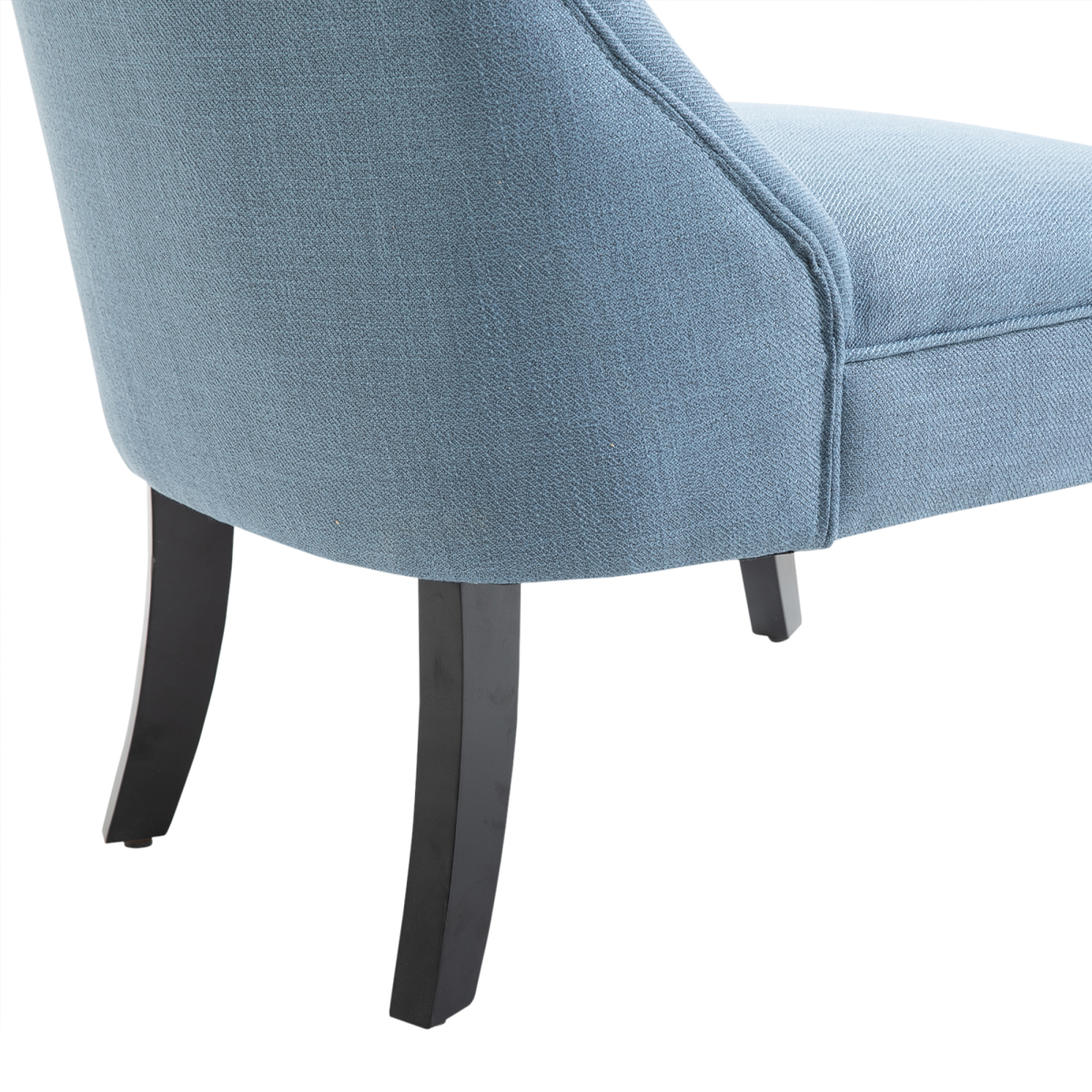Fabric Single Sofa Dining Chair Upholstered W/ Pillow Solid Wood Leg Living Room