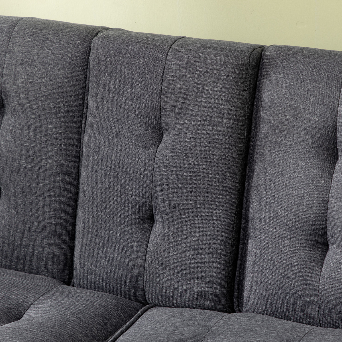 Upholstered Sofa bed 3 Seater Home Theater Futon Recliner with Cupholders Grey