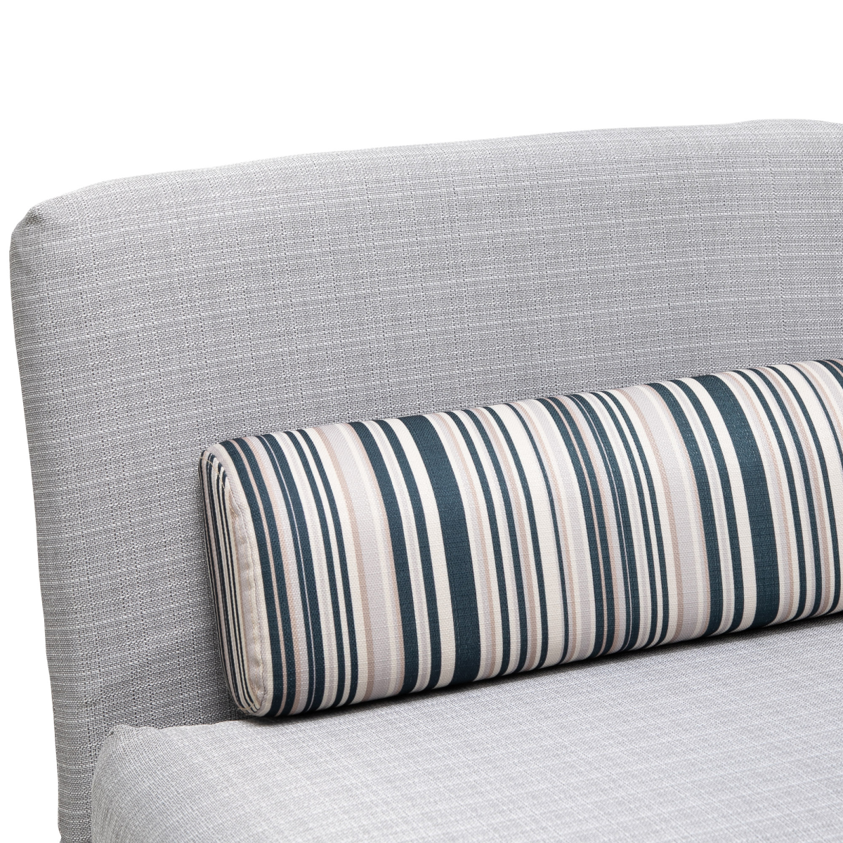 Single Sofa Bed Folding Chair Bed w/ Steel Frame Padding Pillow Grey, Silver