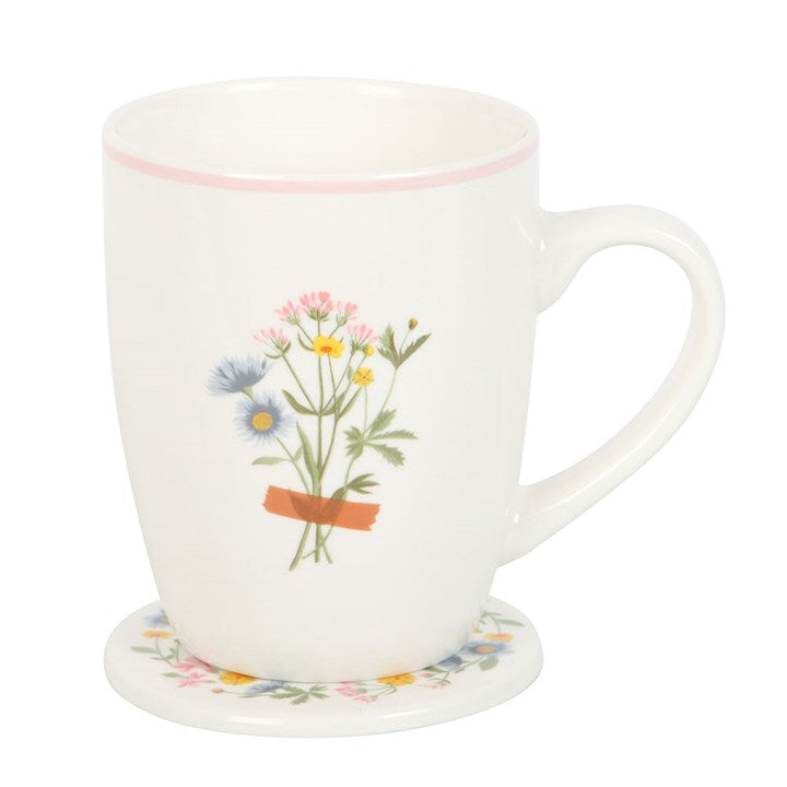 (C) If Grandmas Were Flowers Floral Mug & Coaster Set