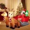 Inflatable Christmas Santa Claus with LED Lights and Blower