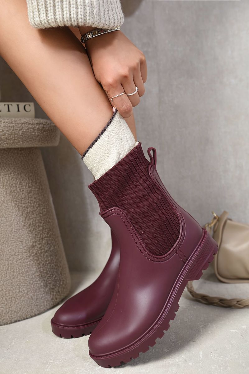 (F) Slip On Platform Ankle Boots