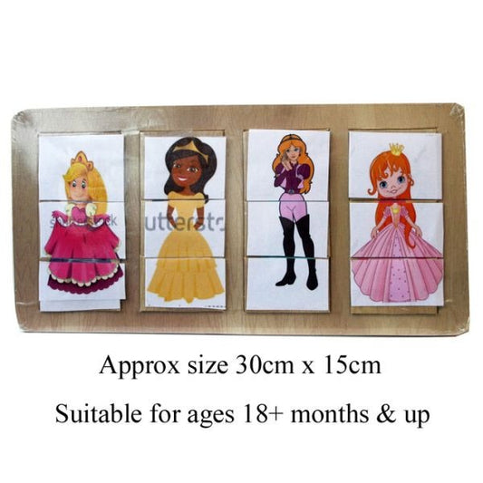 (B) Wooden Princess Dress Up Puzzle