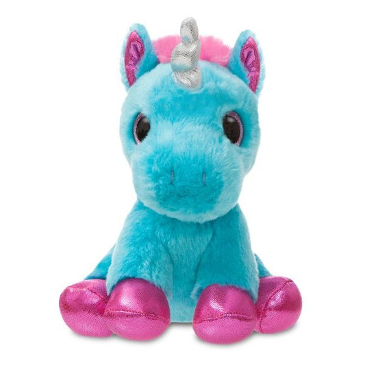 (B) Sparkle Tales Moonbeam Torquoise Unicorn 7 Inch Soft Toy By Aurora