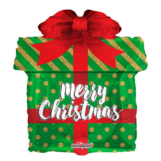 (B) Green Christmas Gift Balloon