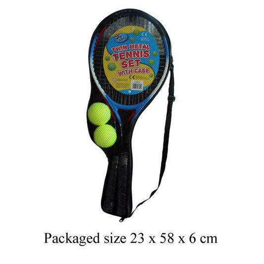 (B) Twin Tennis Racket & Ball Set