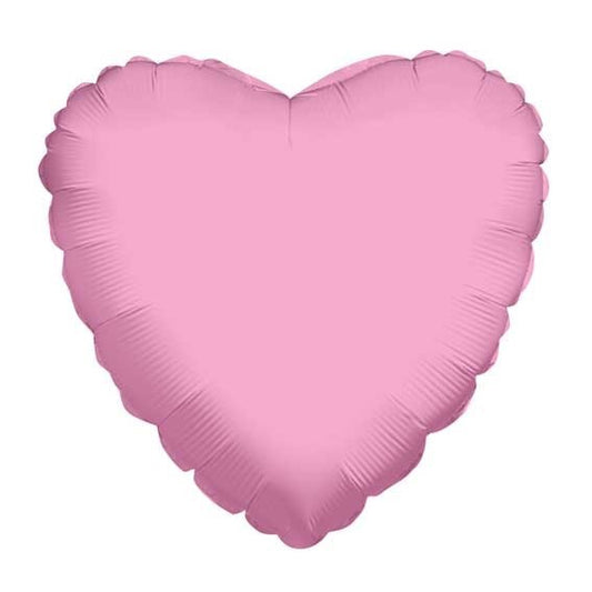 (B) Inflated Baby Pink Heart Balloon with Cup and Stick (9 inch)