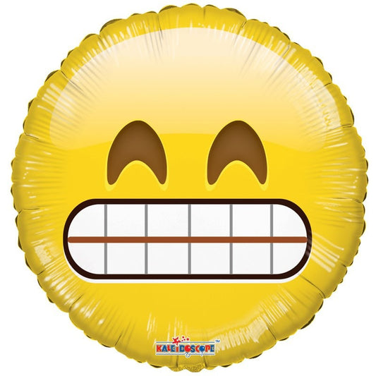 (B) Emoji Smiley Teeth Balloon