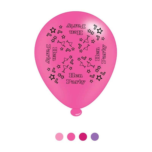 (B) Hen Party Latex Balloons (6 Pks Of 8 Balloons)