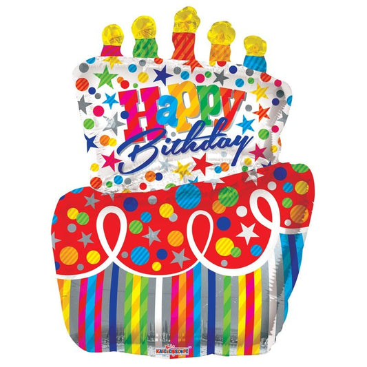 (B) Big Cake Birthday Balloon (36 inch)