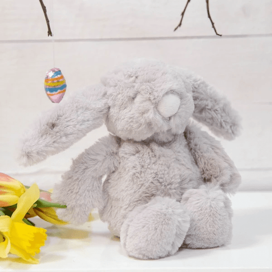 (B) Bambino Grey Plush Rabbit Medium (18cm)