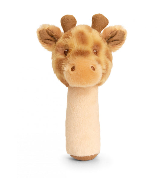 (B) Keeleco Huggy Giraffe Stick Rattle (14cm)
