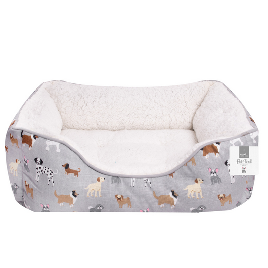(B) Small/Medium Grey Dog Bed