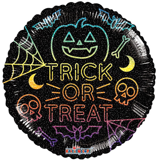 (B) Rainbow Trick or Treat Balloon (18 inch)