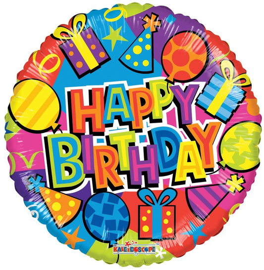 (B) Happy Birthday Party Elements Balloon (18 Inch)
