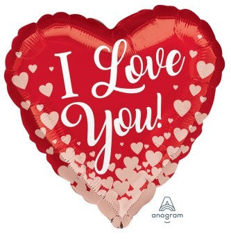 (B) Rose Gold Love Hearts Balloon (18 Inch)