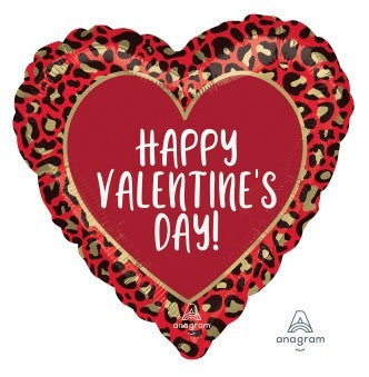 (B) Valentines Animal Print Balloon (18 Inch)