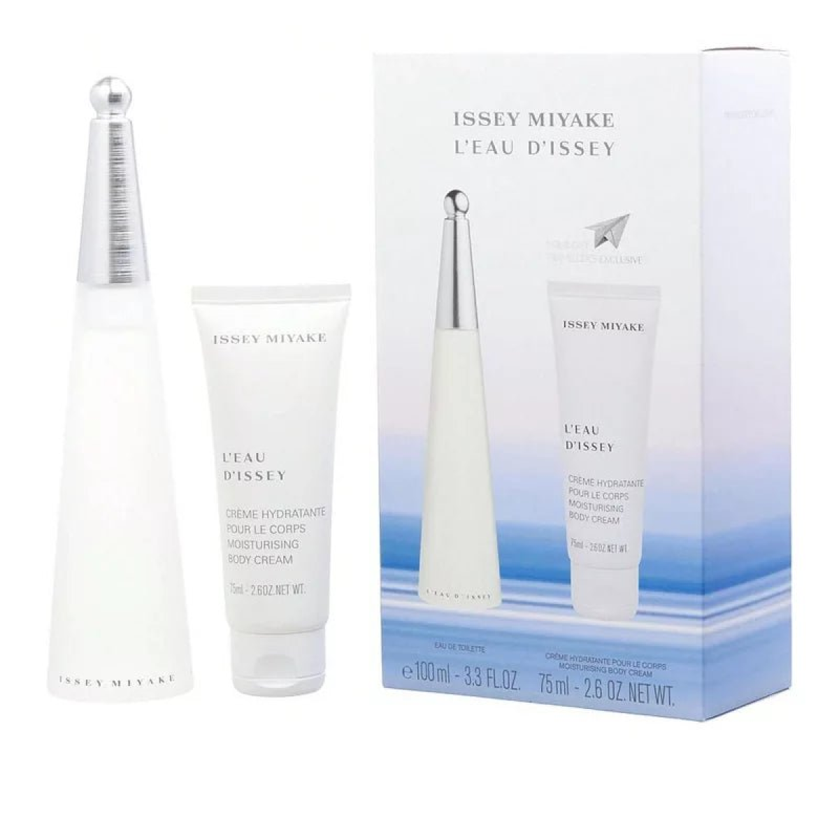Issey Miyake L’Eau D’Issey Gift Set: 100ml EDT Spray + 75ml Body Lotion