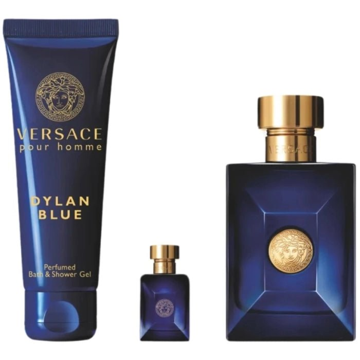 Versace Dylan Blue Gift Set: 100ml EDT + 150ml Shower Gel + 5ml EDT (HTML)