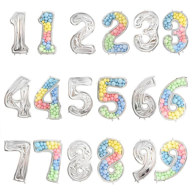 CYZIWEIN 68-Inch Large Foil Number Balloon Frame for Celebrations