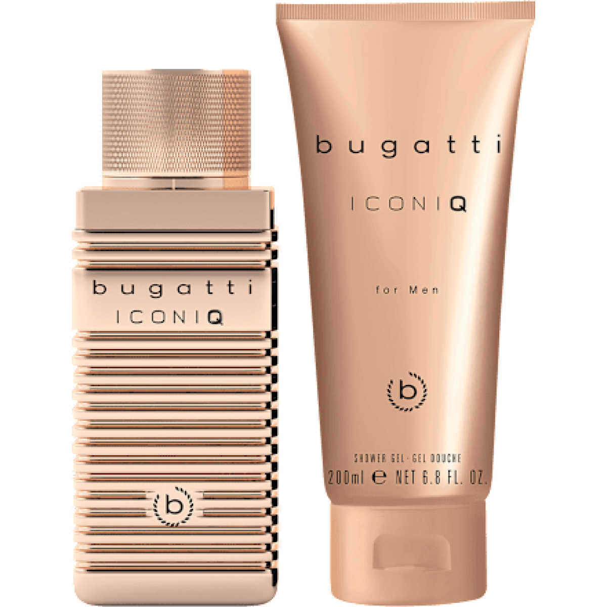 Bugatti Iconiq Gold Gift Set for Men: Eau De Toilette 100ml & Shower Gel 200ml