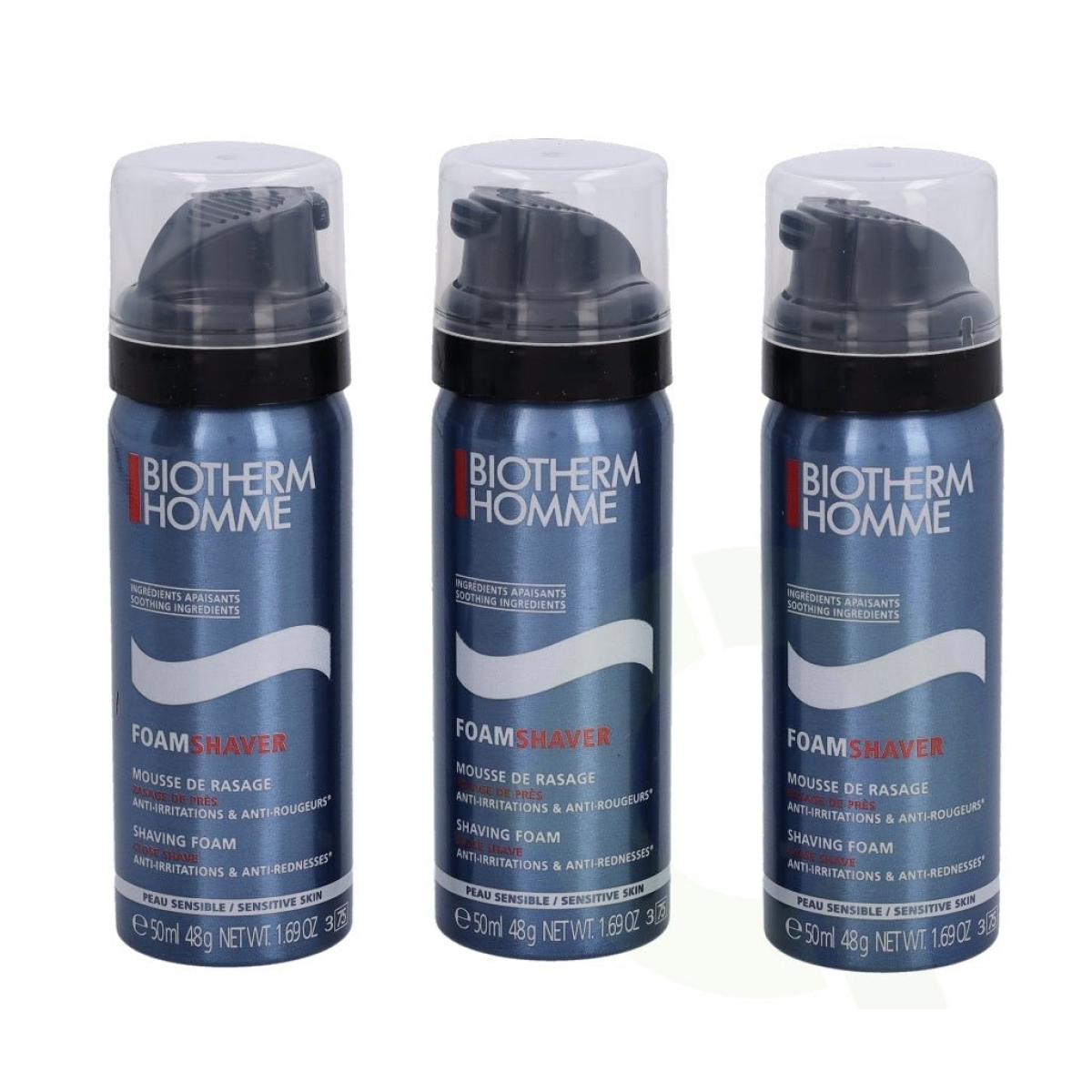 Biotherm Homme Sensitive Shaving Foam 3×50ml (Foam for Sensitive Skin) HTML