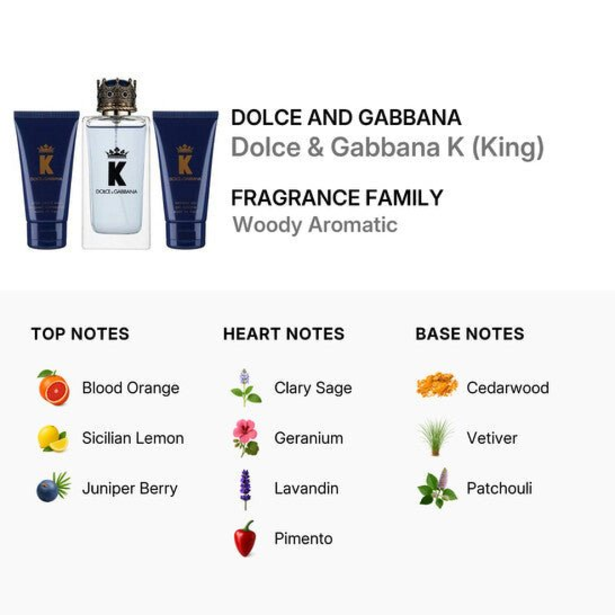 Dolce & Gabbana K Gift Set: EDT 100ml, Shower Gel 50ml, Aftershave Balm 50ml