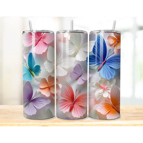 (A) 3D Butterfly tumbler