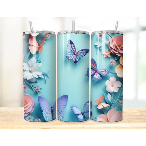 Blue Butterfly tumbler