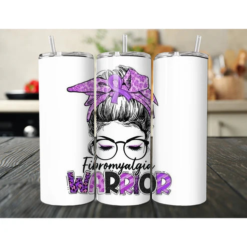 Fibro warrior purple tumbler