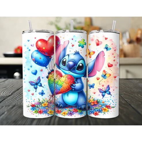 (A) Autism Stitch tumbler