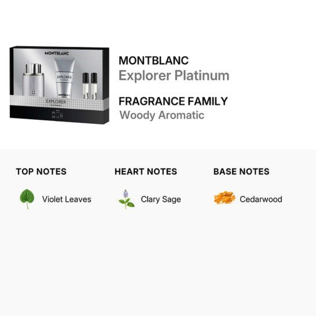 Montblanc Explorer Platinum Gift Set: EDP 100ml + 7.5ml x2 + Shower Gel 100ml