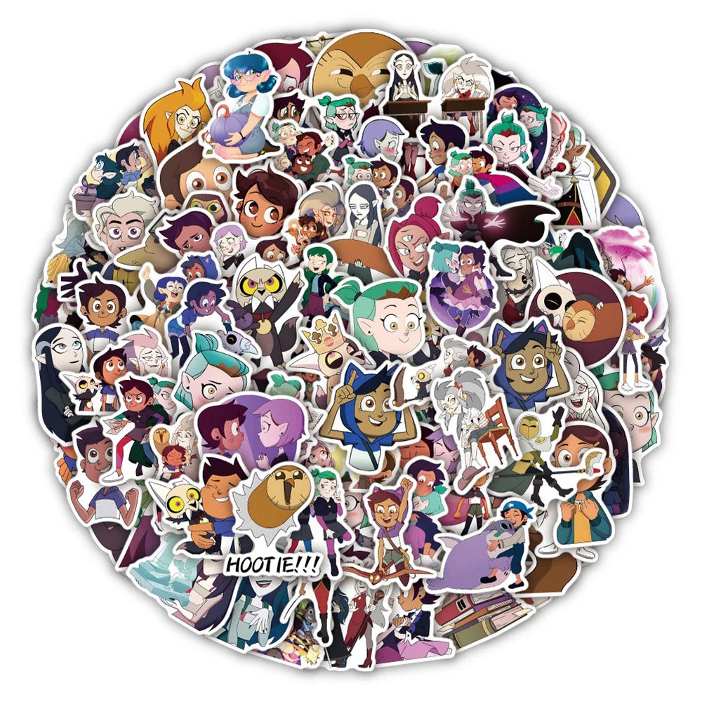 MINISO Disney Anime Stickers - Waterproof Cartoon Decals for DIY Projects