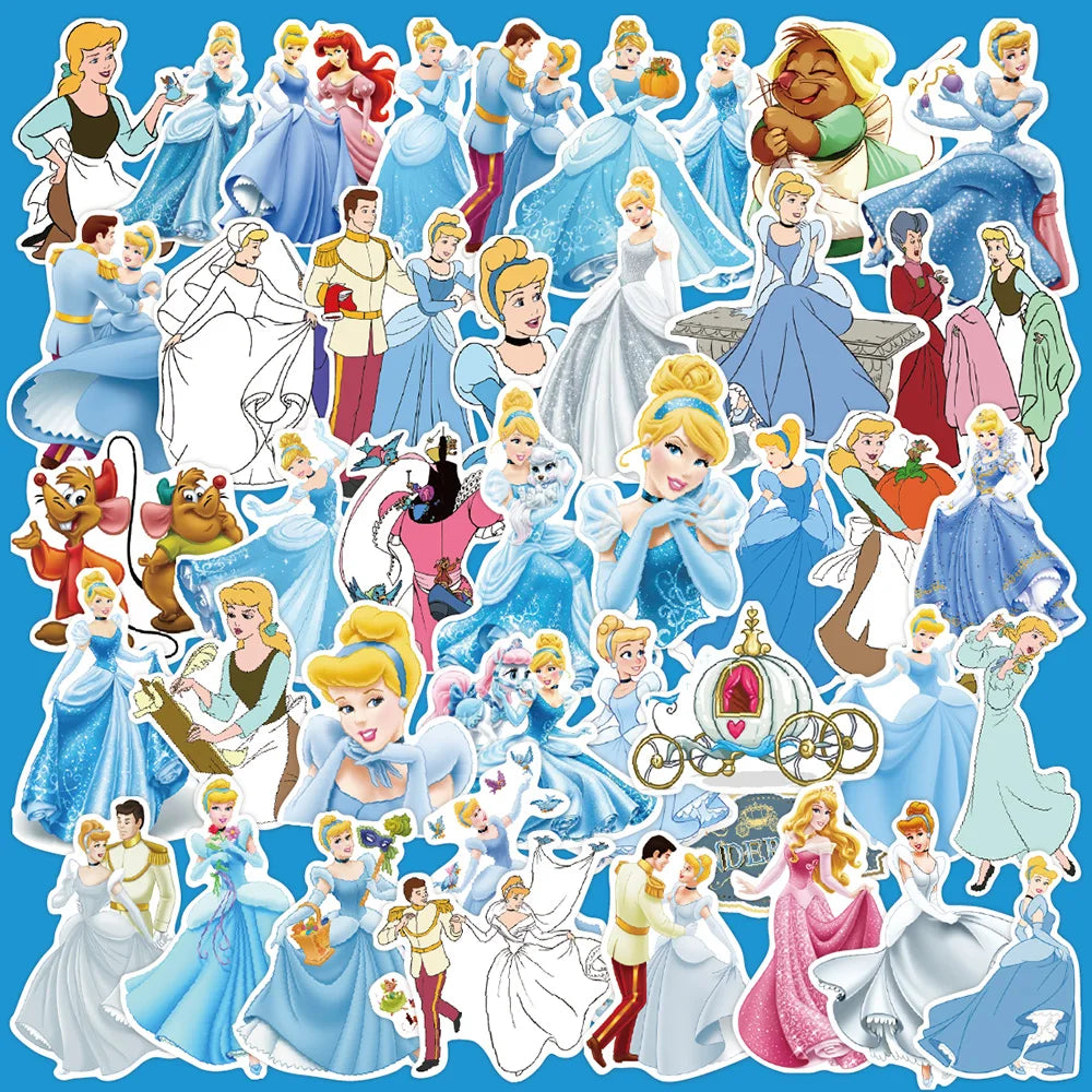 MINISO Disney Cinderella Stickers - Waterproof Decals for DIY Projects