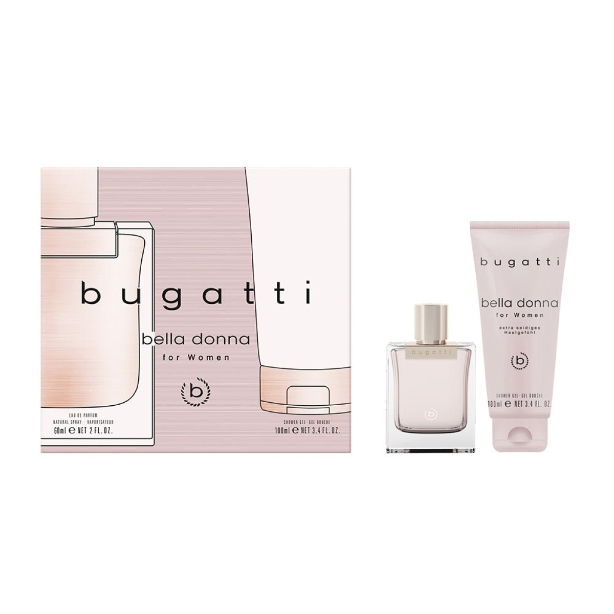 Bugatti Bella Donna Women’s Gift Set: EDP 60ml + Shower Gel 100ml (HTML)