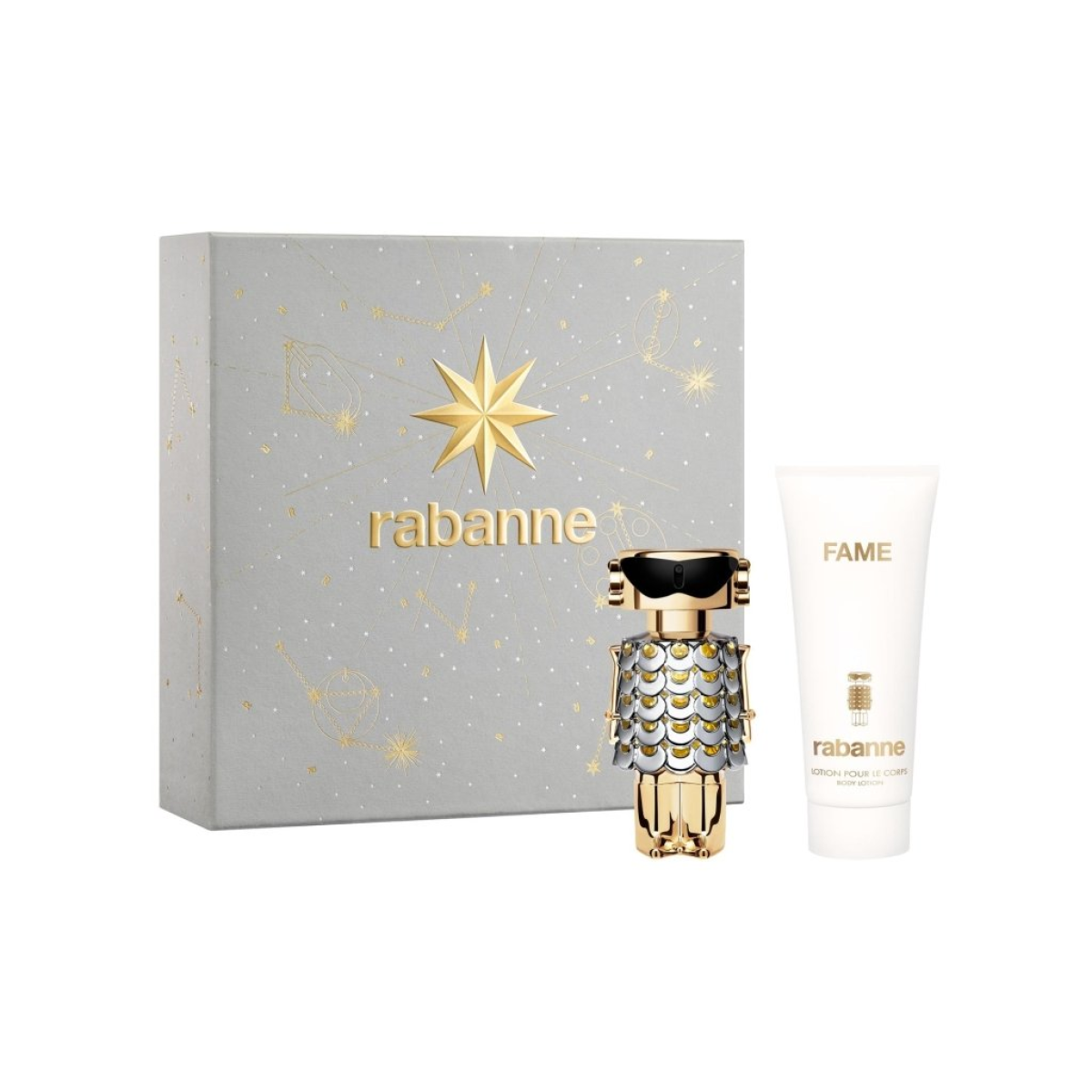 Paco Rabanne Fame Gift Set: 50ml Eau de Parfum Spray & 100ml Body Lotion