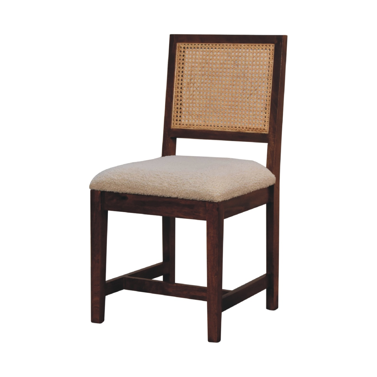 Artisan Furniture Cream Rattan Chair, Upholstered, Brown & Cream