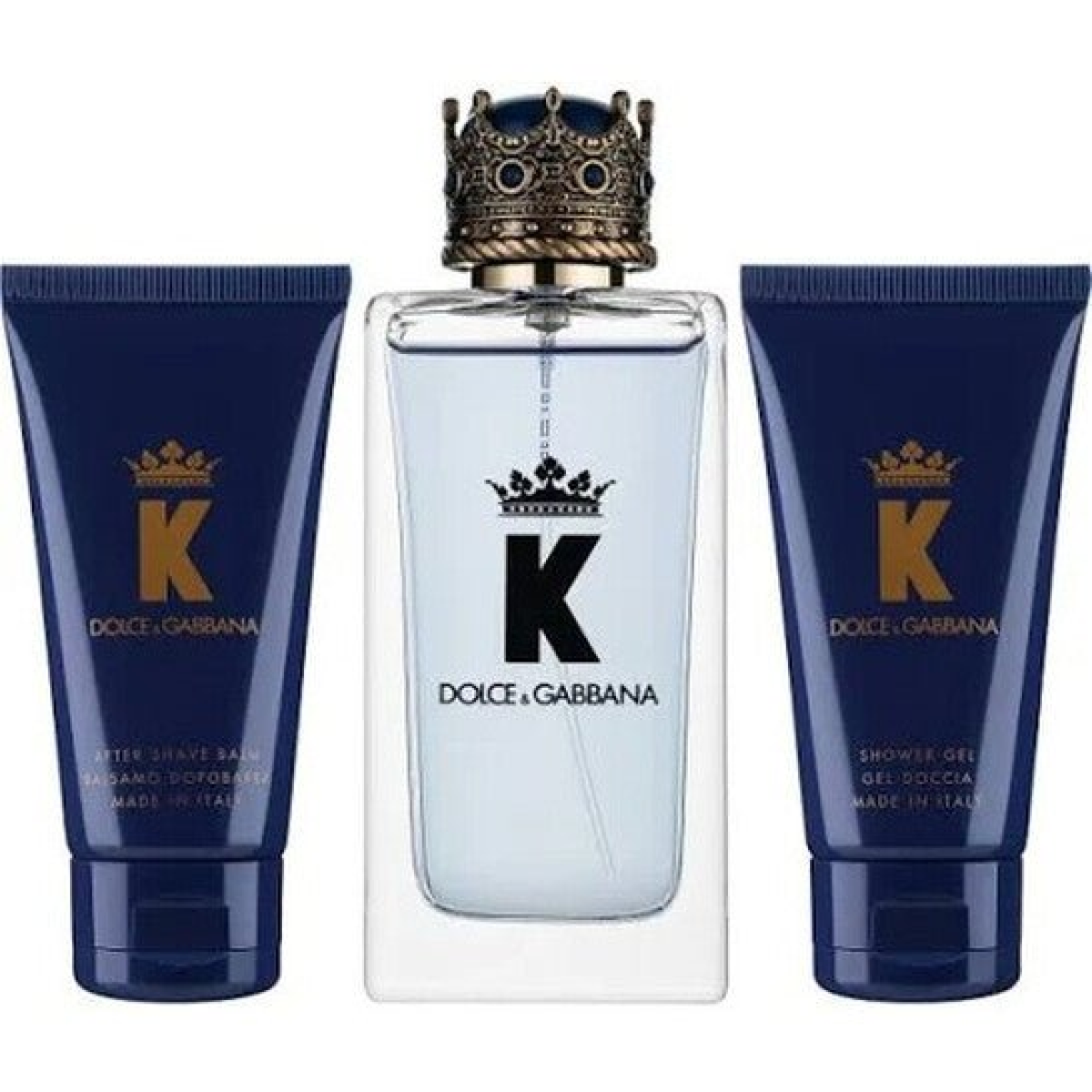 Dolce & Gabbana K Gift Set: EDT 100ml, Shower Gel 50ml, Aftershave Balm 50ml